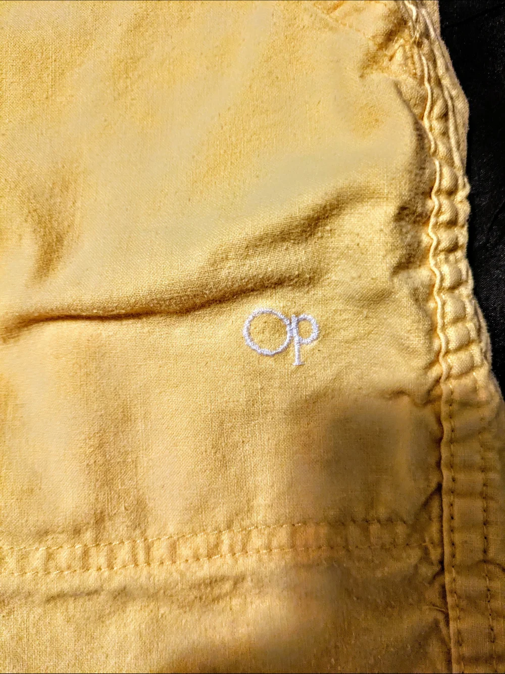 OP Vintage Longriders Walk Shorts Bright Yellow Elastic Waist